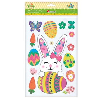 NAKLEJKI ELEKTROSTATYCZNE ZAJĄC Z PISANKAMI