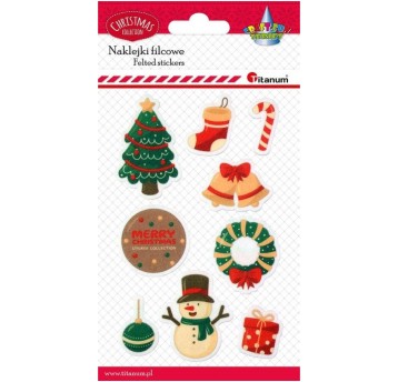 NAKLEJKI FILCOWE ŚWIĄTECZNE 9 SZT.
