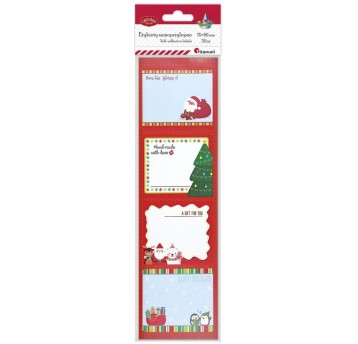 NAKLEJKI NA PREZENTY ŚWIĄTECZNE 70x60/32 SZT