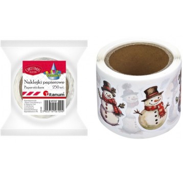 NAKLEJKI NA ROLCE 250 SZT. BAŁWANKI