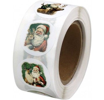 NAKLEJKI NA ROLCE 500 SZT. MIKOŁAJ