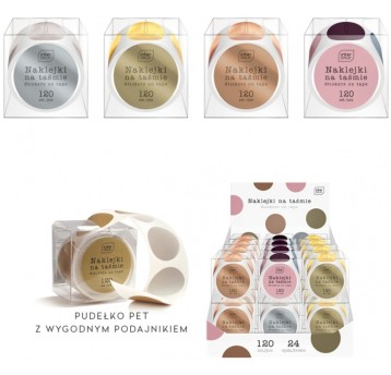 NAKLEJKI NA TAŚMIE GLAM 24 SZT. INTERDRUK