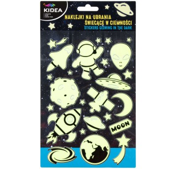 NAKLEJKI NA UBRANIA ŚWIECĄCE W CIEMNOŚCI KOSMOS