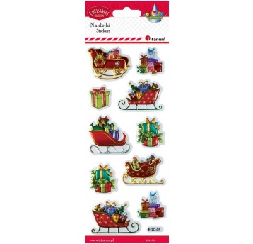 NAKLEJKI SANIE I PREZENTY 10 SZT.