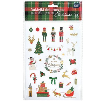 NAKLEJKI ŚWIĄTECZNE 80 SZT. INTERDRUK