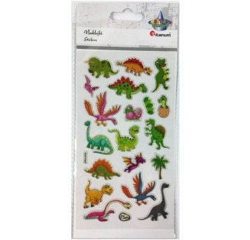 NAKLEJKI WYPUKŁE DINOZAURY