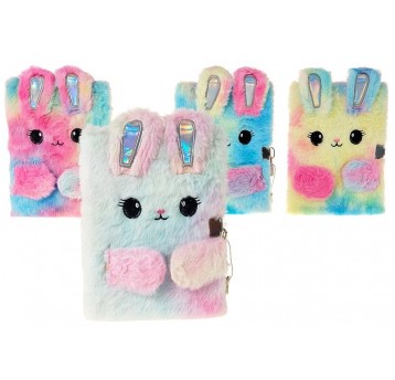 PAMIĘTNIK PLUSZOWY Z KŁÓDKĄ KRÓLIK