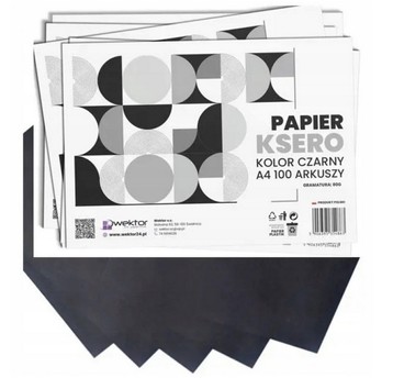 PAPIER KSERO A4/100 80G CZARNY WEKTOR