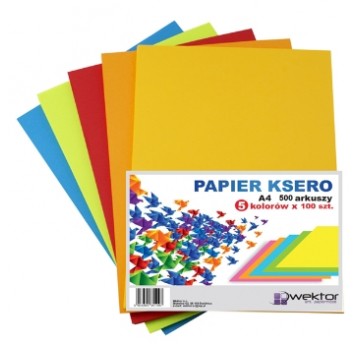 PAPIER KSERO A4/500 80G 5 KOL WEKTOR
