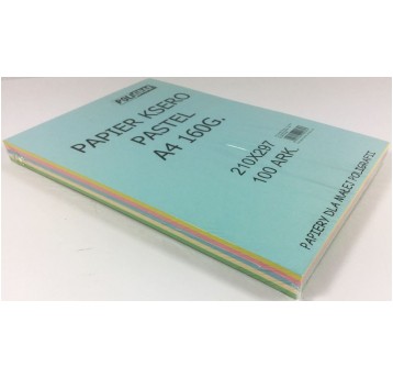 PAPIER KSERO KOLOR 160G 100ARK MIX PASTEL