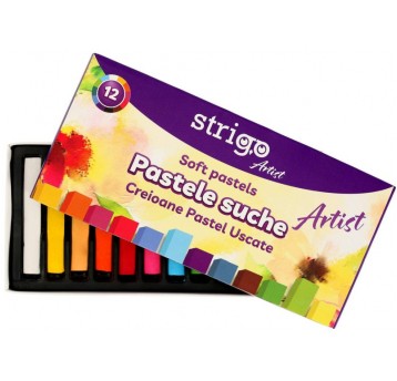 PASTELE SUCHE 12 KOLORÓW STRIGO