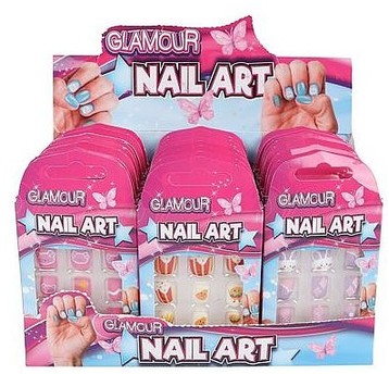 PAZNOKCIE SZTUCZNE 12 SZTUK GLAMOUR