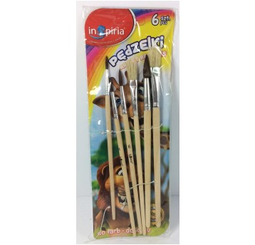 PĘDZELKI 6SZT INSPIRIA