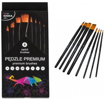 PĘDZLE 8 SZT. PREMIUM KIDEA