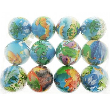 PIŁECZKA PIANKOWA BAJKOWA DINOZAURY 6 CM