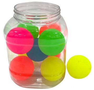 PIŁKA KAUCZUKOWA DUŻA 6CM NEONOWA