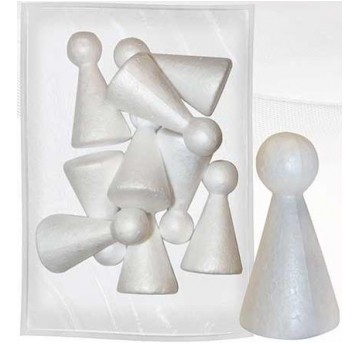 PIONEK POSTAĆ STYROPIANOWA 10CM 9 SZT.