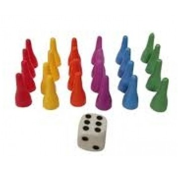 PIONKI DO GRY - ZESTAW Z KOSTKĄ