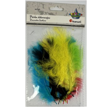 PIÓRKA 11-15CM KOLOROWE