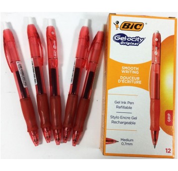 PIÓRO ŻELOWE GELOCITY CZERWONE BIC