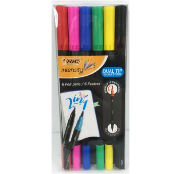 PISAKI BIC INTENSITY DUAL TIP 6 KOLORÓW