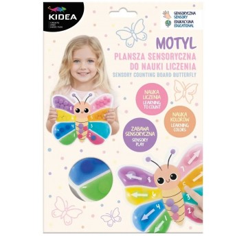 PLANSZA SENSORYCZNA DO NAUKI LICZENIA MOTYL KIDEA