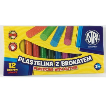 PLASTELINA 12 KOL BROKATOWA ASTRA