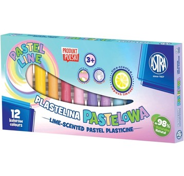 PLASTELINA 12 KOL PASTELOWA LIMONKOWA ASTRA