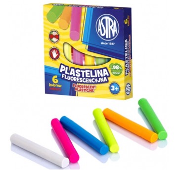 PLASTELINA 6 KOL FLUORESCENCYJNA ASTRA