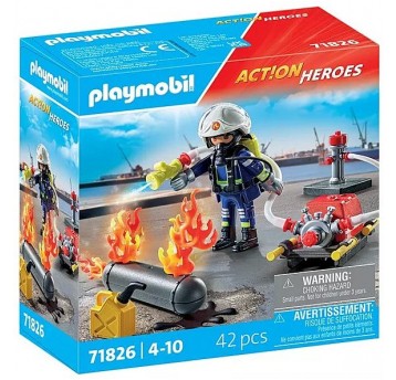 PLAYMOBIL 71826 STRAŻAK Z POMPĄ WODNĄ
