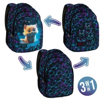 PLECAK BACKUP 8 D 22 NEONOWE KOTY FRONTY 3W1