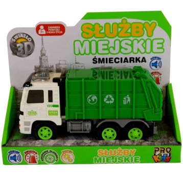 POJAZD MIEJSKIE SŁUŻBY ŚMIECIARKA ŚW. DŹW.