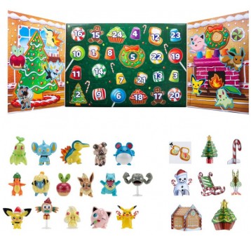 POKEMON 16 FIGUREK BITEWNE/ KALENDARZ ADWENTOWY