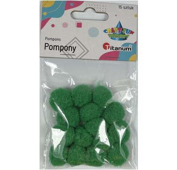 POMPONY 1,8CM 15SZT. ZIELONE