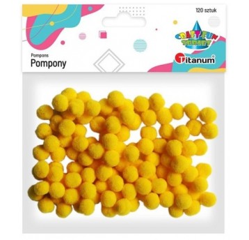 POMPONY 120 SZT. ŻÓŁTE