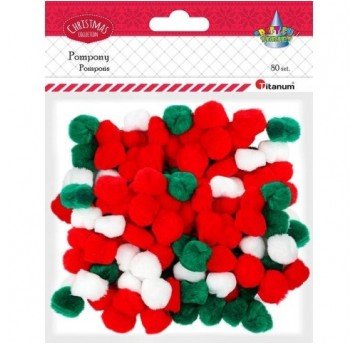 POMPONY AKRYLOWE 80SZT