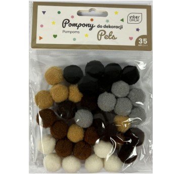 POMPONY DO DEKORACJI 35SZT PETS
