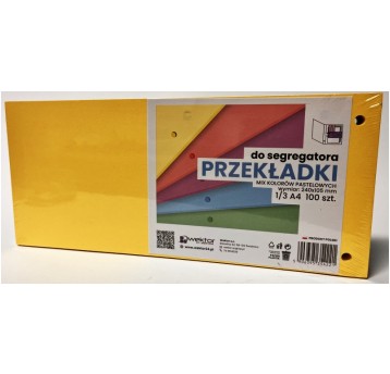 PRZEKŁADKI INDEKSUJĄCE 1/3 A4 100 SZT WEKTOR
