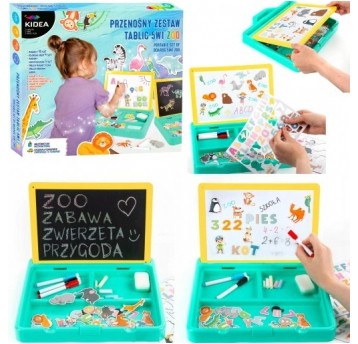 PRZENOŚNY ZESTAW TABLIC 5W1 ZOO KIDEA