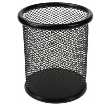 PRZYBORNIK NA BIURKO OKRĄGŁY 9 CM CZARNY