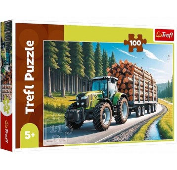 PUZZLE 100 EL TREFL CIĄGNIK LEŚNY