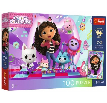 PUZZLE 100 EL TREFL KOLOROWY KOCI ŚWIAT