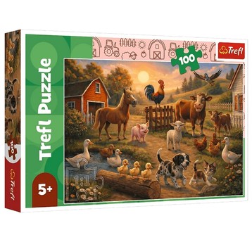PUZZLE 100 EL TREFL PRZYJACIELE ZE WSI