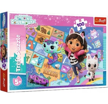 PUZZLE 100 EL TREFL PRZYJAŹŃ W KOCIM DOMKU GABBY