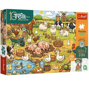 PUZZLE 100 EL TREFL SEEK&FIND WIEŚ