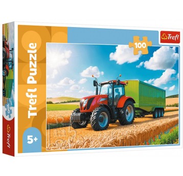PUZZLE 100 EL TREFL TRAKTOR Z PRZYCZEPĄ