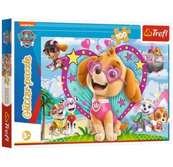 PUZZLE 100 GLITTER W BLASKU SKYE TREFL #14818