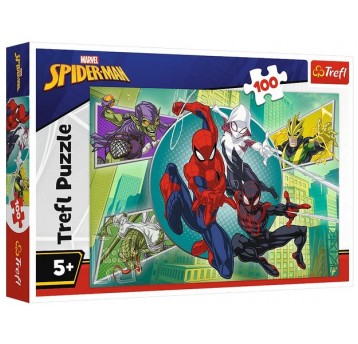PUZZLE 100 TREFL PAJĘCZA MASKA SPIDERMAN