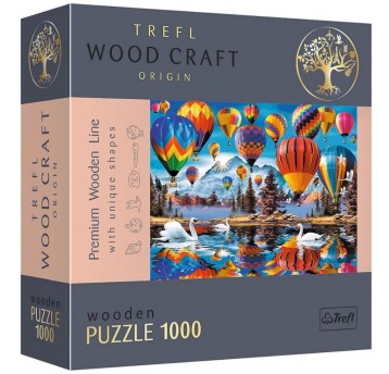 PUZZLE 1000 EL TREFL DREWNIANE KOLOROWE BALONY