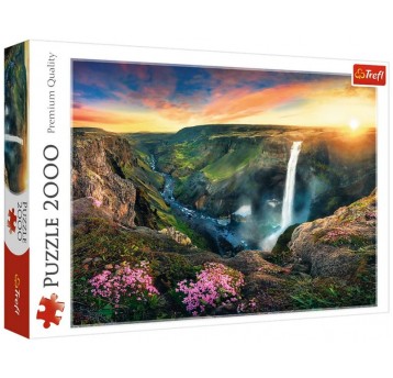 PUZZLE 2000 EL TREFL WODOSPAD HAIFOSS ISLANDIA